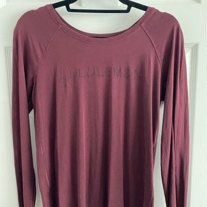 Lululemon Long Sleeve shirt. Burgundy. Size 6. Never worn.